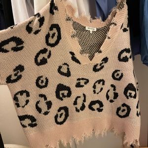 Cheetah print sweater
